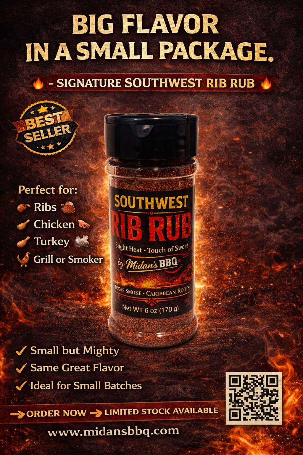 Midan’s Southwest Rib Rub — 6oz