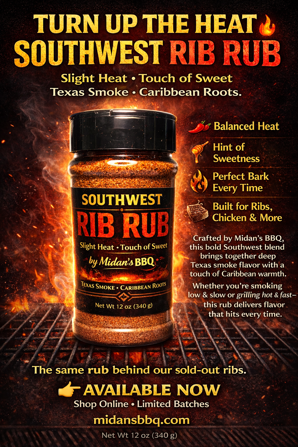 Midan’s Southwest Rib Rub — 12oz
